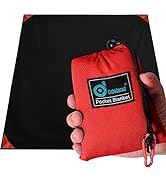 Odoland Beach Blanket Picnic Blanket, SandProof Waterproof Outdoor Pocket Blanket with Portable B...