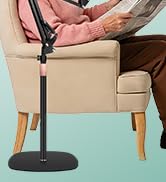 KMDES 2 in 1 Floor Magnifying Glass with Light and Stand, Dual Knob Infinite Color Dimmable 12X&amp;3...