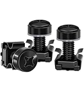 40 Pack M6 x 16mm Rack Mount Cage Nuts, Screws and washers for Rack Mount Server Cabinet, Server ...