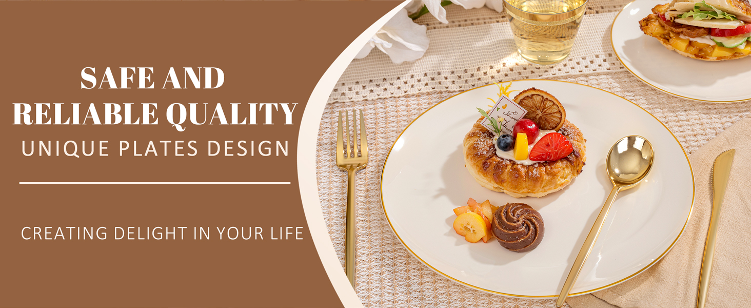 IVORY PLASTIC PLATES