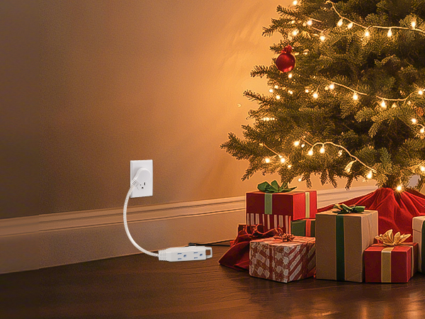 Extension Cord with 360° Flat Plug Decoration