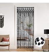 Door Curtain for Doorways,Beaded Witchy Halloween Hippie Room Decor,Privacy Room Divider Curtains...
