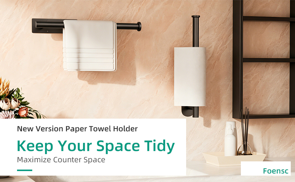 Foensc Paper Towel Holder Under Cabinet