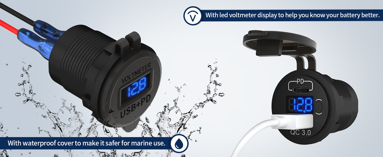 boat usb port 12v usb port marine usb charging port usb c 12v boat usb charger dual usb socket