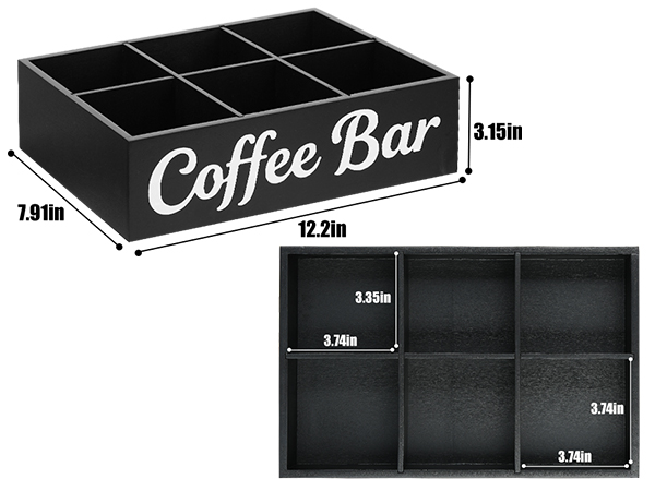 wooden coffee organizer