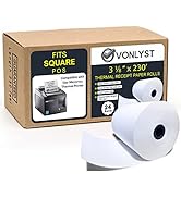 Vonlyst Receipt Paper 3 1/8 x 230 for Square POS Thermal Printer