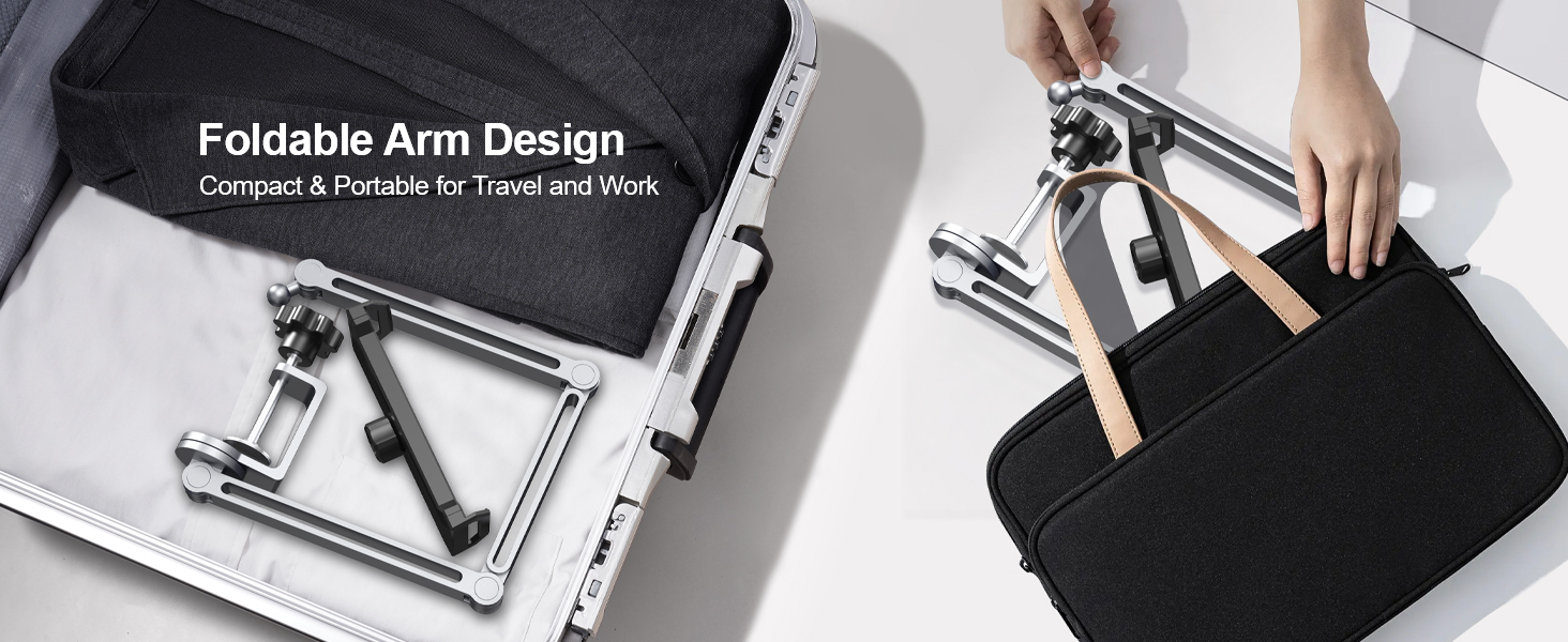 Foldable Arm Design Compact &amp;amp;amp; Portable for Travel and Work
