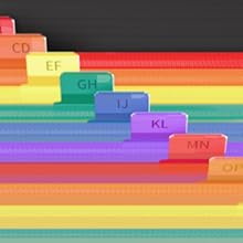 13 accordion Pockets Folder with labels