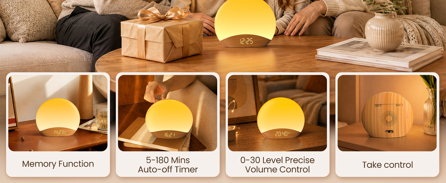 All-in-one sunrise alrm clock