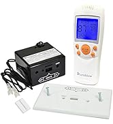 Durablow TR1004 Gas Fire Fireplace On/Off Remote Control Kit + Thermostat + Timer + Backlit Trans...