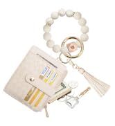 COOLANS Silicone Bracelet Wristlet Wallet Credit Card Holder RFID,ID Window,Key Ring Tassel,Slim ...