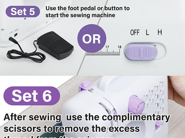 Sewing Machine with Extension Table, Mini Sewings Machines Portable Electric Sewing Machine