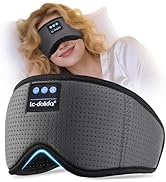 LC-dolida Bluetooth Sleep Mask with White Noise,Sleep Headphones,Bluetooth Wireless Music Eye Mas...