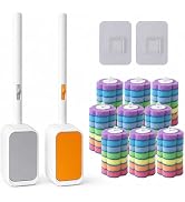 2-Pack Disposable Toilet Brush, 63 Refills for Deep Bowl Cleaning | Wall-mounted storage caddies ...