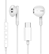 USB C Headphones, Type C Earphones HiFi Stereo in Ear Wired Earbuds USB C Earphones, Type C Headp...