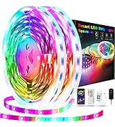 Reemeer 100ft Led Lights for Bedroom, Led Strip Lights Music Sync Color Changing Led Lights W/ Ap...