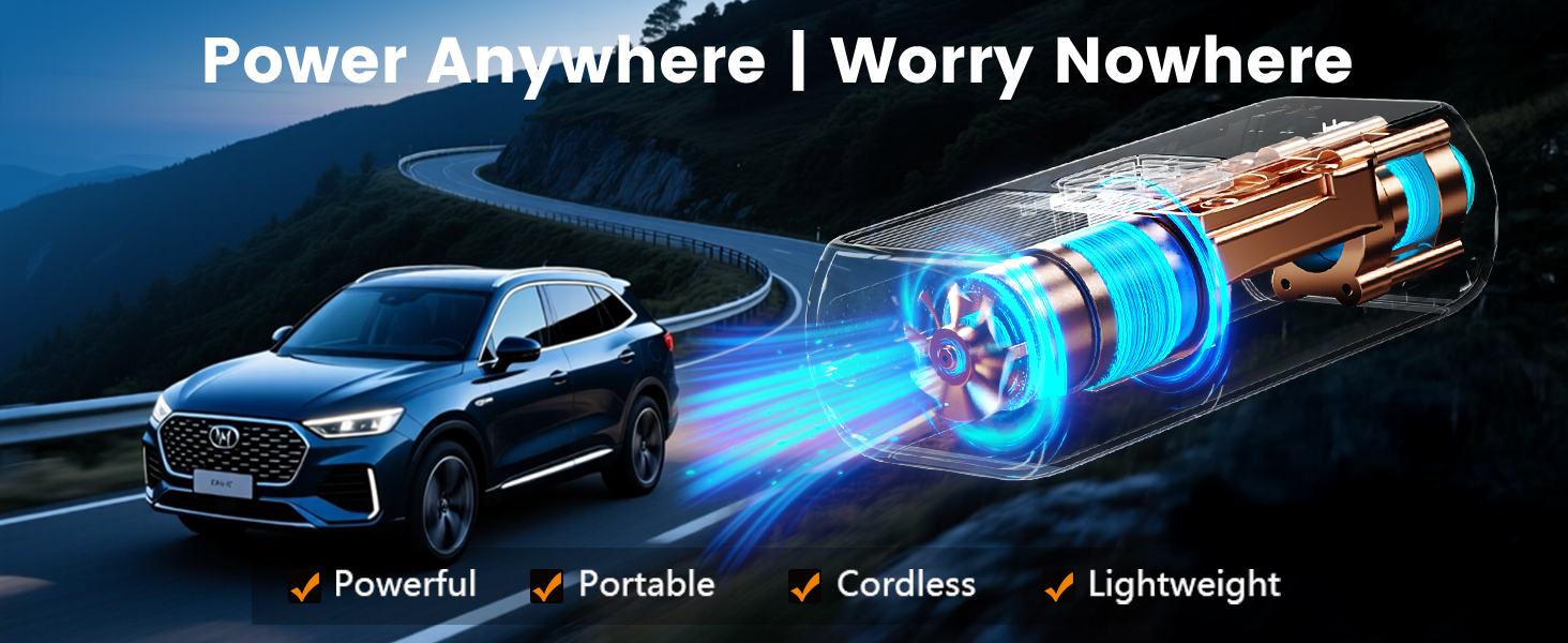 T05 Tire Inflator Portable Air Compressor