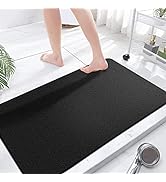 Extra Large Shower Mats Non Slip Without Suction Cups, 23.6×47.2Inch, Bath Mat for Textured Tub S...