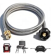 Propane Hose Adapter 1lb to 20lb Converter for 5 lb to 40 lb Tanks Anti-bite LP Tank Gas Hose for...