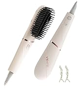 TSUYAGLA Hair Straightener Brush, Iron Straightening Comb for All Hair Types, Fast Heat, Anti-Sca...