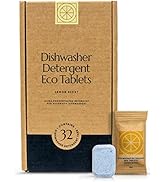 Cleanomic - Dishwasher Detergent Eco-Tabs (32 Pack) - Dishwasher Pods, Dishwasher Cleaner, Dishwa...