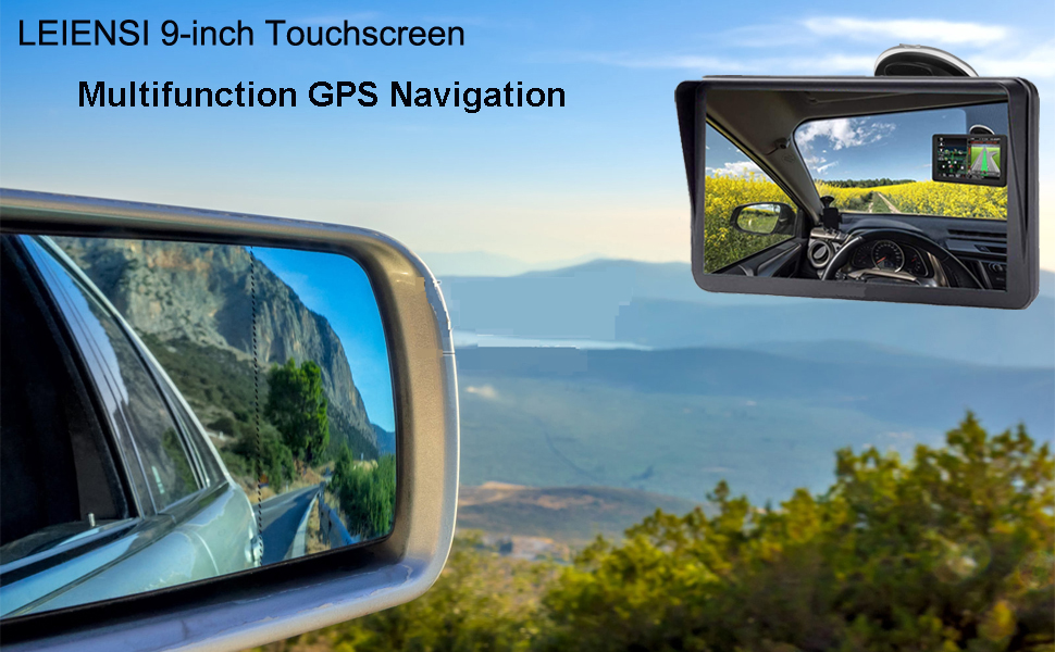 LEIENSI 9-inch Touchscreen Multifunction GPS Navigation