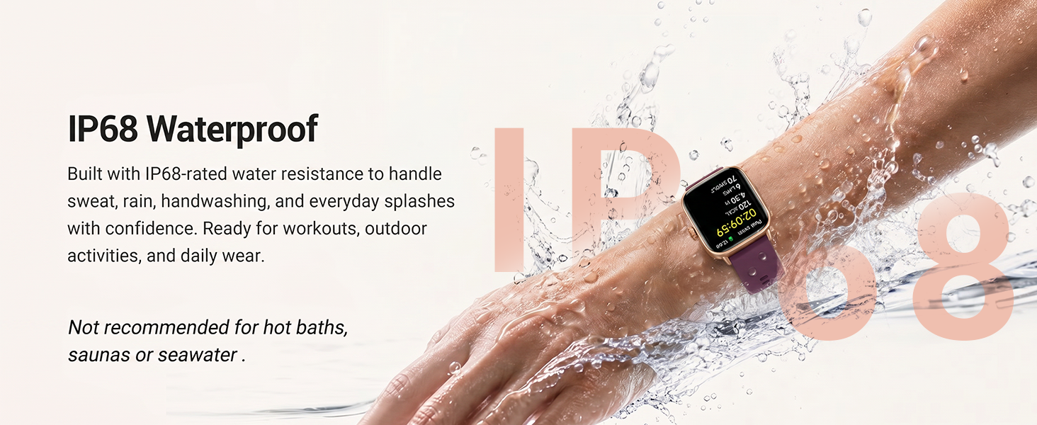 smart watch for android phones with IP68 Waterproof