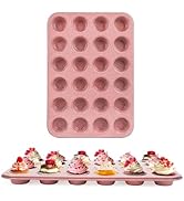 Spmart 2-Pack 24-Cup Nonstick Ceramic-Coated Mini Muffin Pan | Durable &amp; Easy Clean Muffin Tins |...