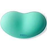 BRILA Ergonomic Silicone Mouse Wrist Rest, Cooling Silica Gel PU Leather Mouse Wrist Support Pad ...