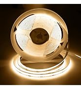 ShineBurky 16.4FT/5M COB Led Strip Lights, Warm White 3000K LED Tape Lights, 640 LEDs/M CRI 93+ F...