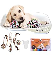YTCYKJ Integrated Puppy Scale,Multi-Function LCD Scale Digital Weight with 4 Dog RopeToy&15 Adjus...
