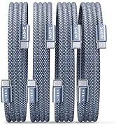 LISEN 240W for Apple USB C to USB C Charging Cable, 4-Packs [6.6/6.6/6.6/6.6FT] for Woven Charge ...