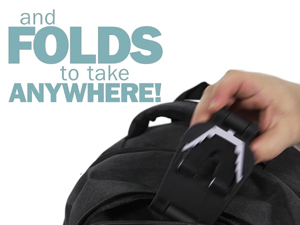 Folds up for easy transport and travel | Se pliega para facilitar su transporte y viaje.