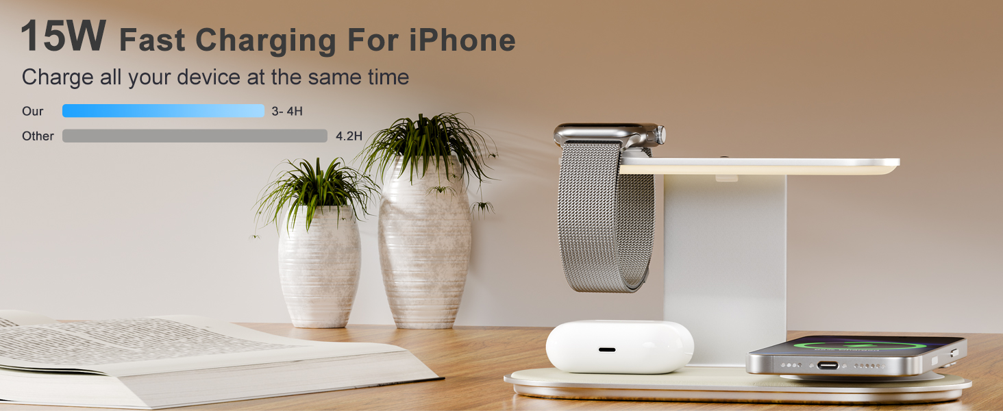 4 in 1 wireless charging station