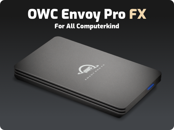 OWC Envoy Pro FX Portable NVMe M.2 SSD, 2800 MB/s, PLUG and PLAY, Drop proof