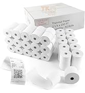 TK Thermal King, (50 Rolls) 2 1/4" x 230' Thermal Paper, POS Receipt Paper for Retail Business Ca...