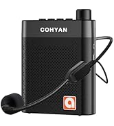 COHYAN Portable Voice Amplifier for Teachers Microphone Megaphone Speaker Rechargeable with AUX P...