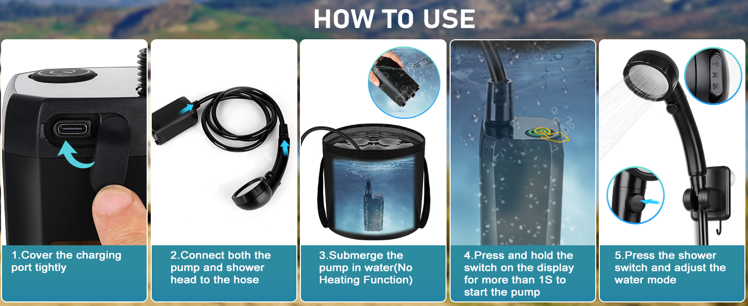 Spopal Portable Shower for Camping