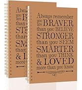 BNMBQKL 2Pcs Spiral Journal Notebook for Women Men, A5 Motivational Journal with 100 Pages, Colle...