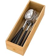 Bamboo Drawer Organizer Storage Box Bathroom Living Room Kitchen (9"3"2.5")