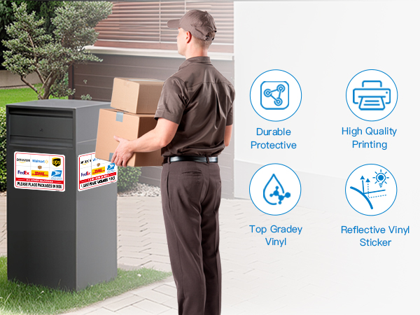 leave packages here sign