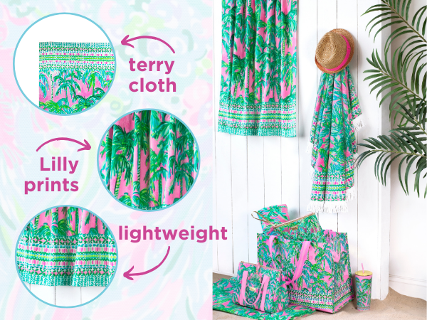 lilly pulitzer beach towel oversized pool terrycloth accessories essentials summer vacation travel