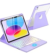 MePadKey Touchpad Keyboard Case for iPad 10th Generation 10.9 inch 2022, 360 Degree Rotation Cove...