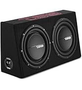 DS18 PU210 Loaded 10” Subwoofer + Passive Radiator Enclosure | 700W Max | Compact Sealed Truck Su...
