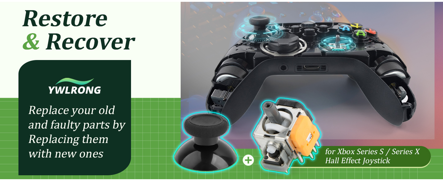 Hall Effect Joysticks for Xbox Series S/X