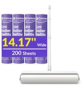 14.17" Extra Large Lint Rollers for Pet Hair, DELOMO Sticky Rollers for Floor with 3 Extendable H...