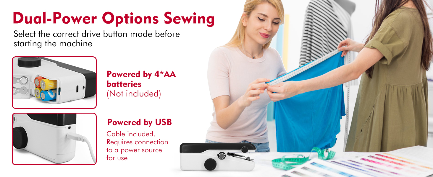 Handheld Sewing Machine Two dear Easy to Use and Fast Stitch Suitable for Clothes