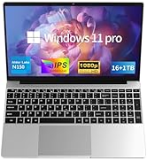 MOONFISH Gaming Laptop Computer, 15.6 Inch Lap Top Pc 2025 Window 11 Pro, 16GB RAM 1TB SSD, 13th ...