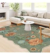 Lahome Floral Washable Rugs 8x10, Non-Slip Soft Bedroom Rugs Stain Resistant, Ultra-Thin 8x10 Rug...