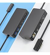 Surface Docking Station, 4K@60Hz Triple Display via HDMI, DP &amp; USB-C, 12-in-1 with 120W Power Ada...